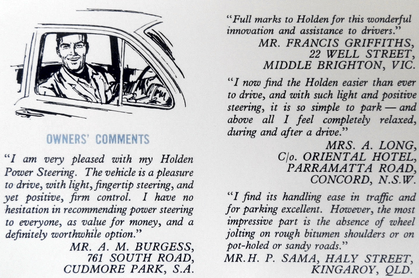 1964 Holden EH Power Steering Brochure Page 2